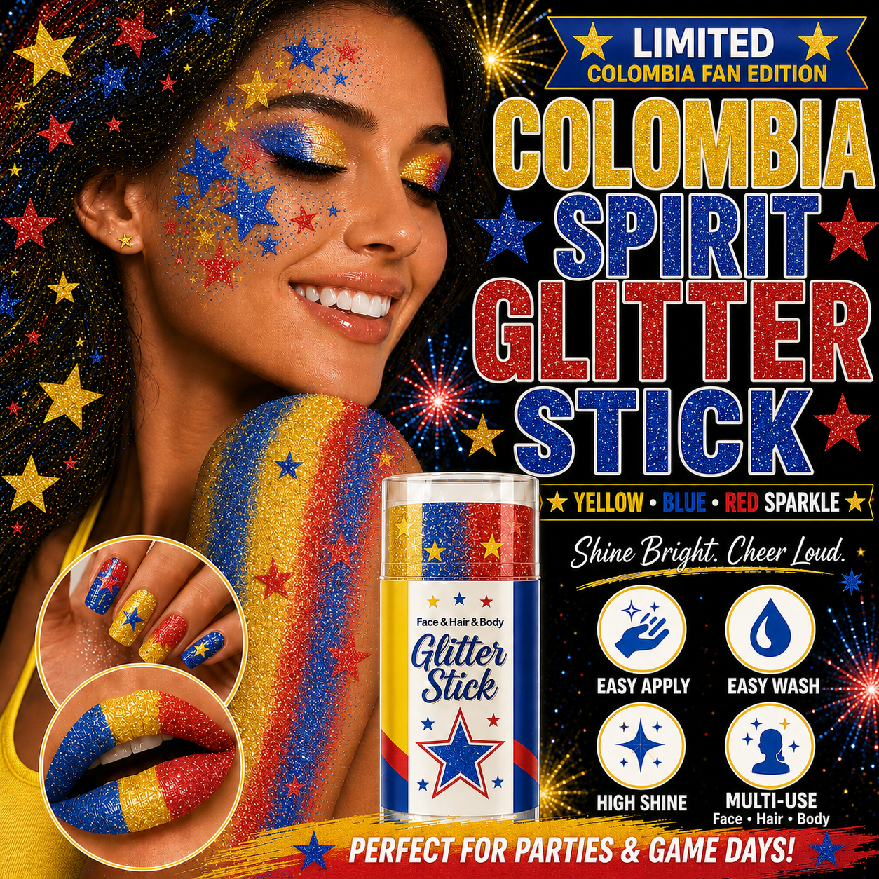 LIMITED!!!✨National Colors Fans Glitter Stick✨