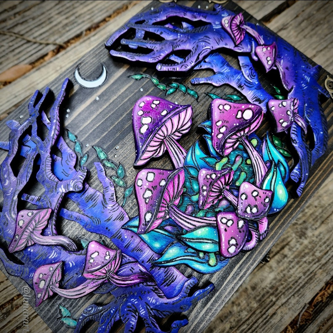 Mushroom & Forest Hidden Key Box