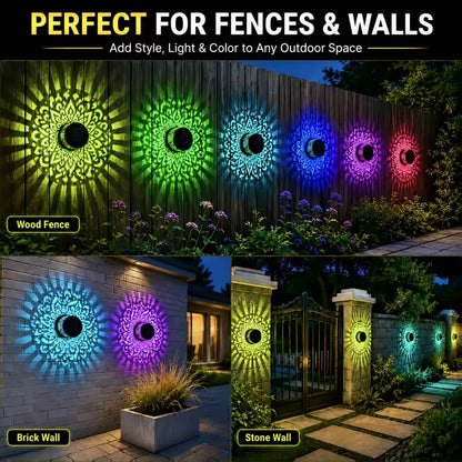 Mandala Outdoor Solar Wall Lights