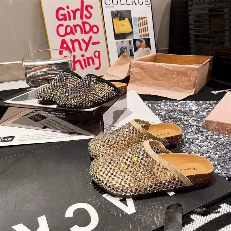 🔥Last Day 72% Off🔥Women's Rhinestone Slip-on Mules