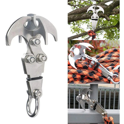 Stainless Steel Outdoor Carabiner Grappling Hook / Gravity Hook