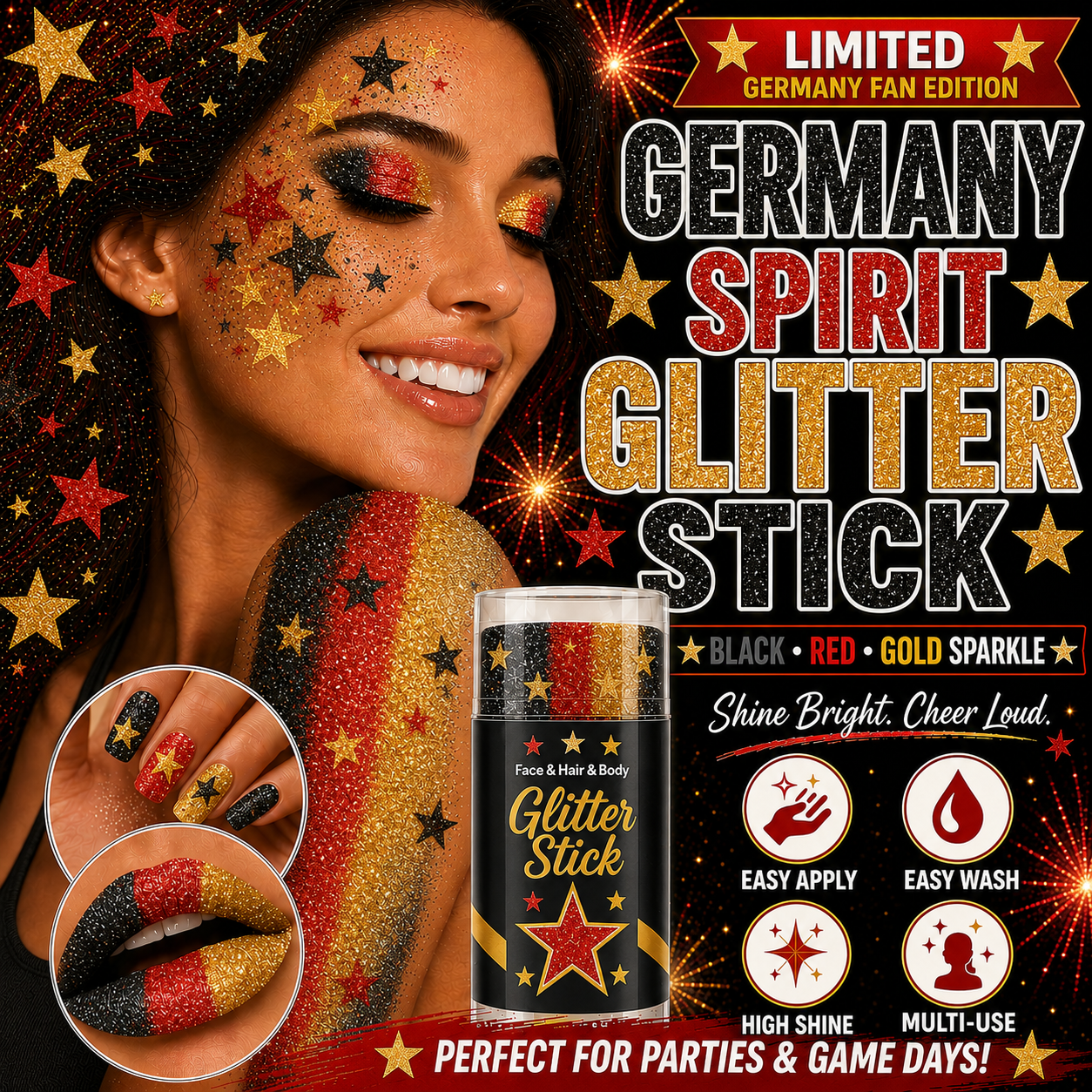 LIMITED!!!✨National Colors Fans Glitter Stick✨