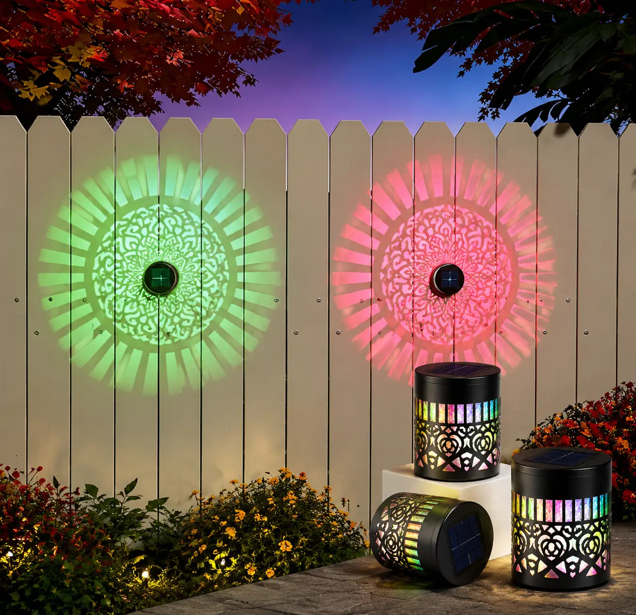 Mandala Outdoor Solar Wall Lights