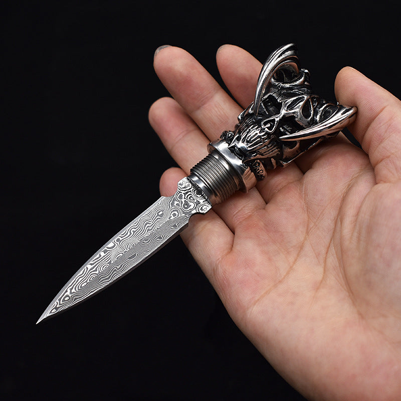 🔥LAST DAY 70% OFF🔥Damascus Steel Ghost Head Knife