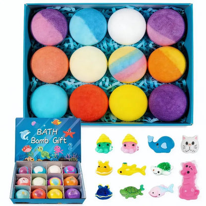 🔥LAST DAY 🛁 Natural Bath Bombs for Kids with Mega Bubbles & Surprise Inside 🥚✨-ZBD