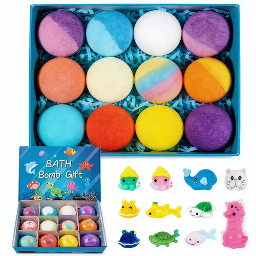 🔥LAST DAY 🛁 Natural Bath Bombs for Kids with Mega Bubbles & Surprise Inside 🥚✨-ZBD