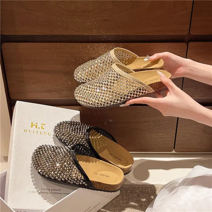 🔥Last Day 72% Off🔥Women's Rhinestone Slip-on Mules