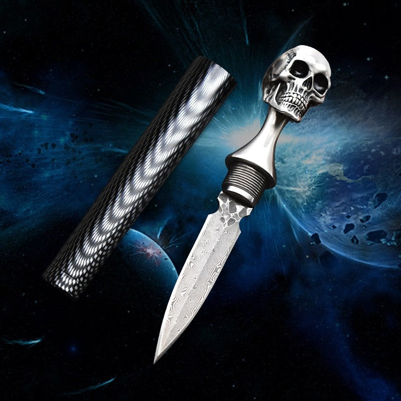 🔥LAST DAY 70% OFF🔥Damascus Steel Ghost Head Knife
