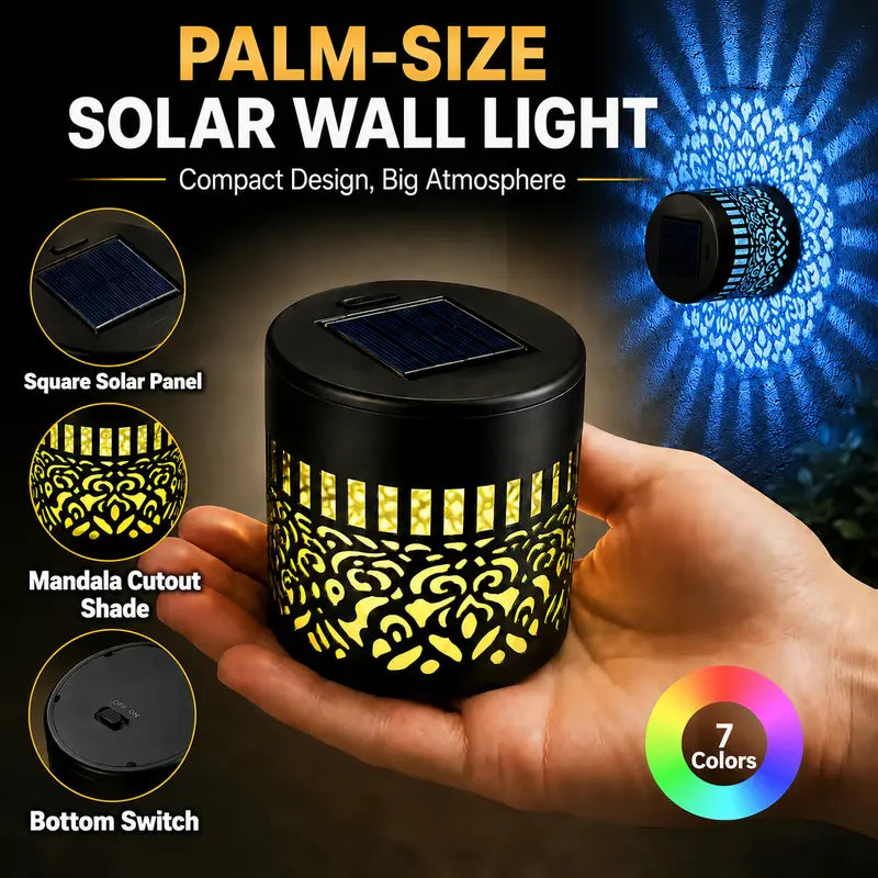Mandala Outdoor Solar Wall Lights