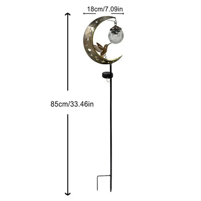 🌙✨Hummingbird Moon Solar Garden Light