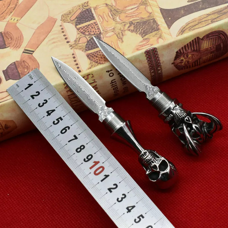 🔥LAST DAY 70% OFF🔥Damascus Steel Ghost Head Knife