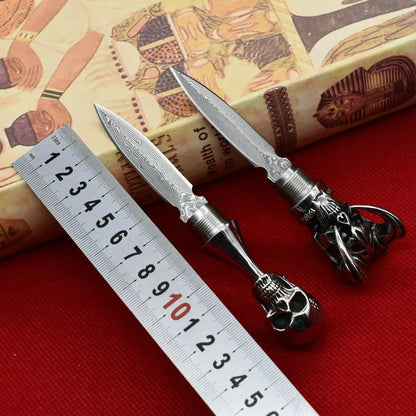 🔥LAST DAY 70% OFF🔥Damascus Steel Ghost Head Knife