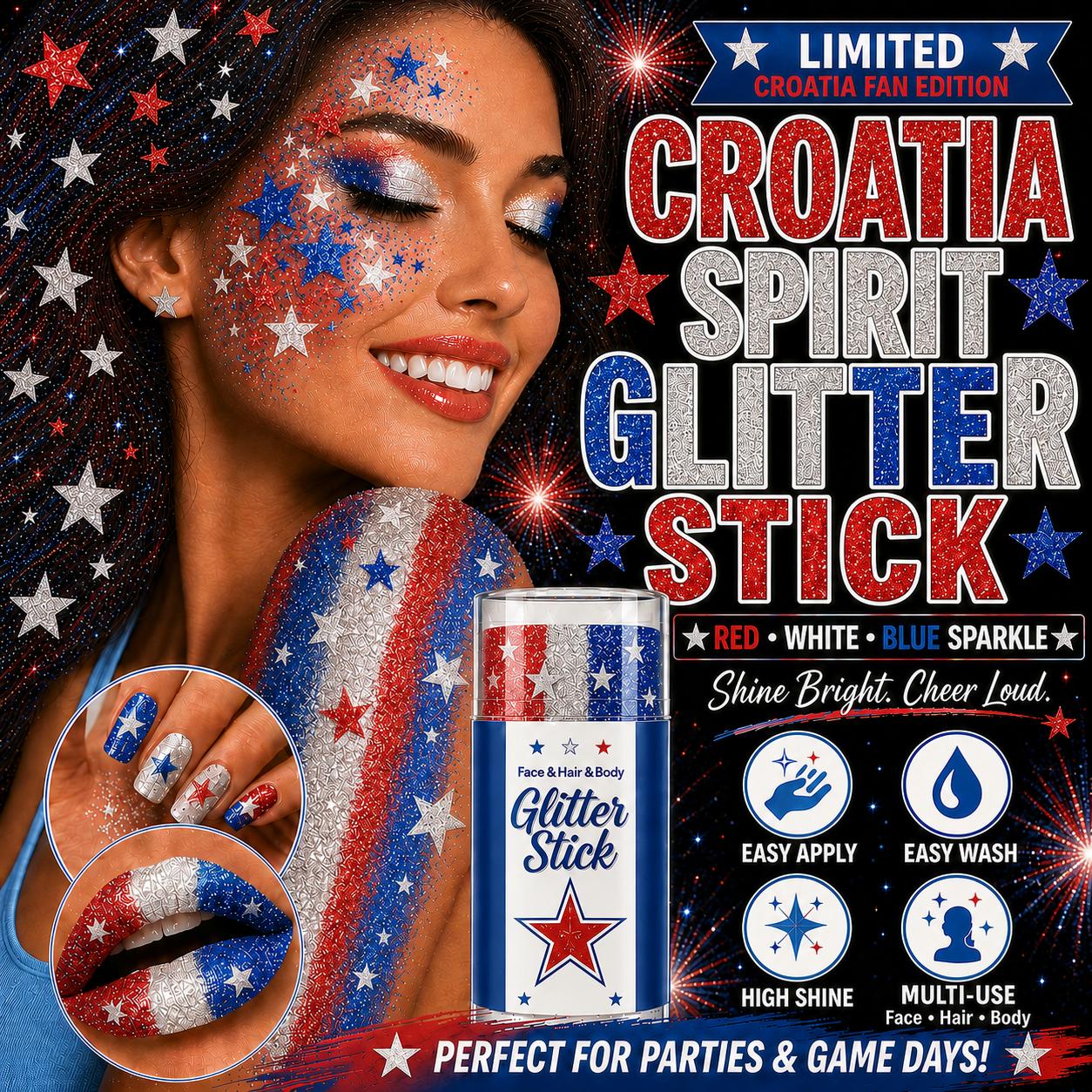 LIMITED!!!✨National Colors Fans Glitter Stick✨