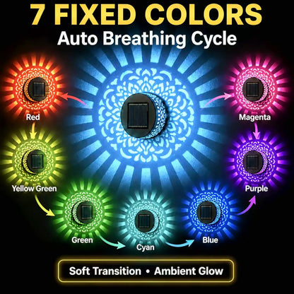 Mandala Outdoor Solar Wall Lights