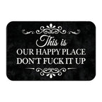 “This Is My Happy Place” Flannel Doormat